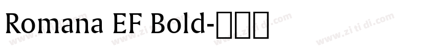 Romana EF Bold字体转换